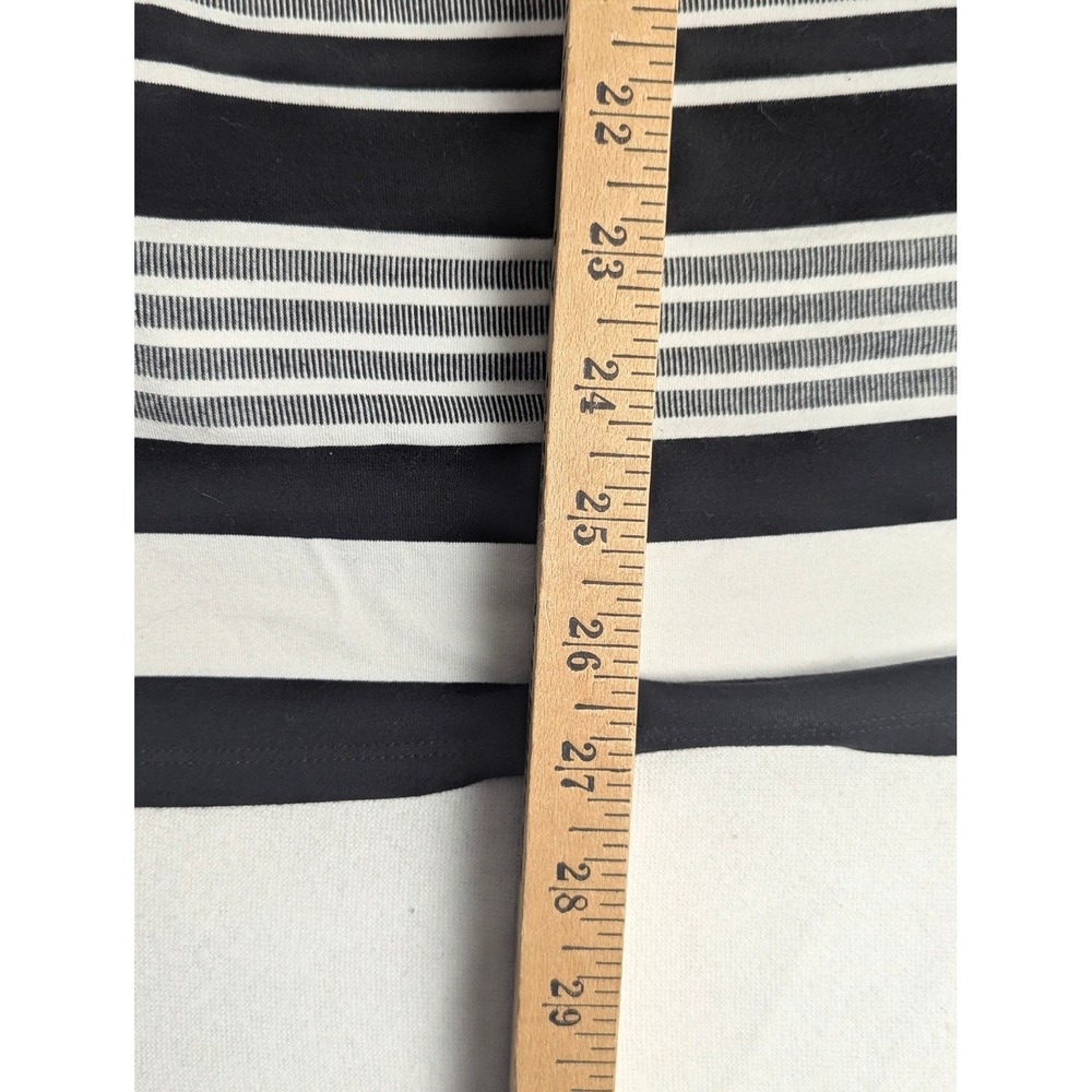 J. Jill Wearever Striped Open Front Cardigan Navy White PM Classic Lightweight - Picture 11 of 12